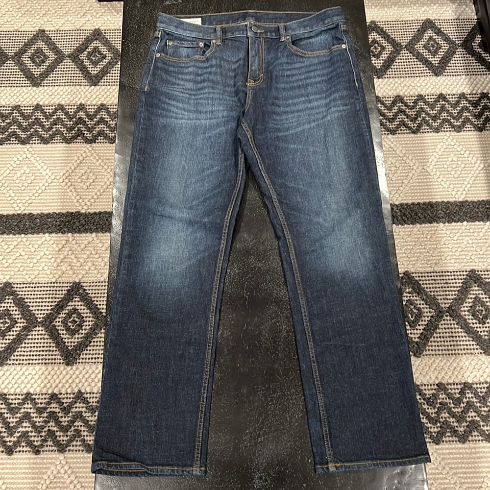 Banana Republic Slim Medium Wash Men’s Denim Jeans Size 35x32 - Picture 2 of 10